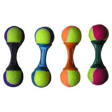 Pet Product Dumbbell With Plastic Handle (Dog Toy) (9625-1)